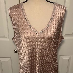 Komarov Sleeveless Charmeuse Dress